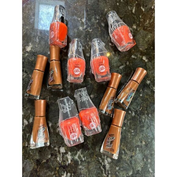 Sally Hansen Miracle Gel, Keith Haring, Orange Nail Polish and brown bundle - Picture 3 of 8